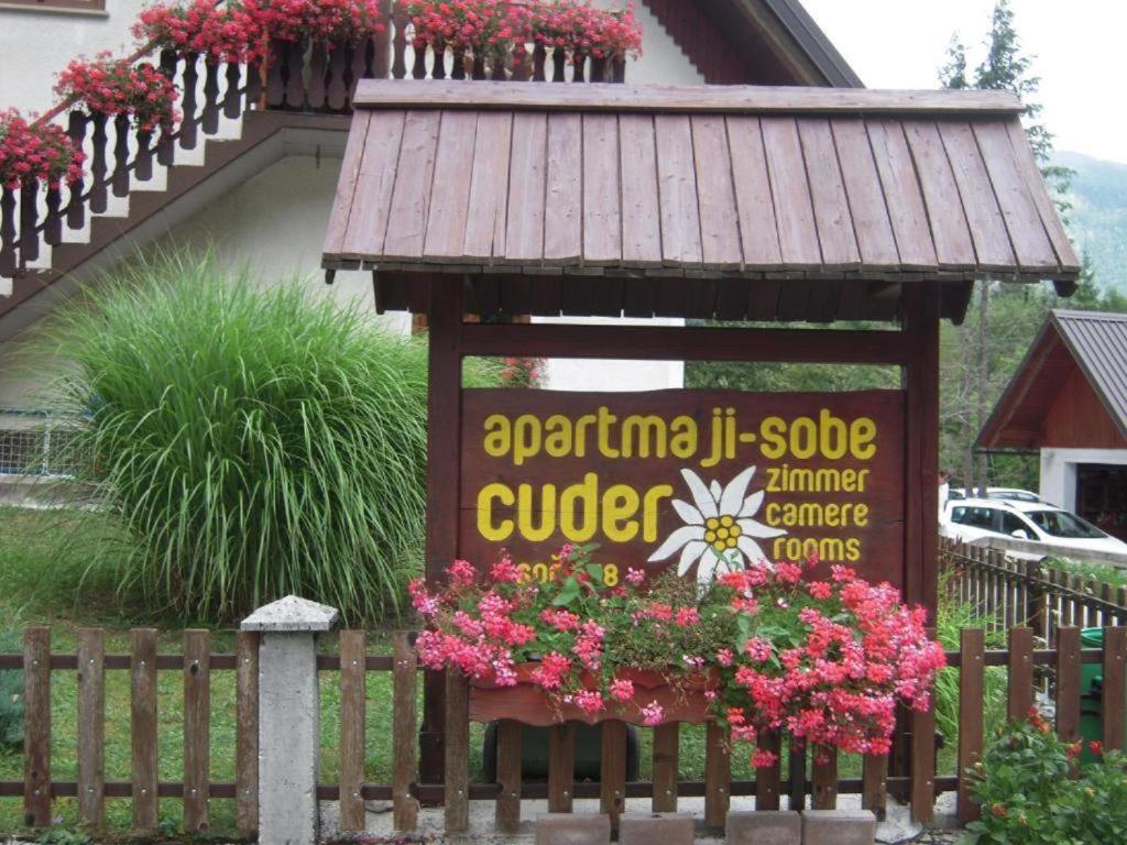 Apartmaji In Sobe Cuder Soča Εξωτερικό φωτογραφία